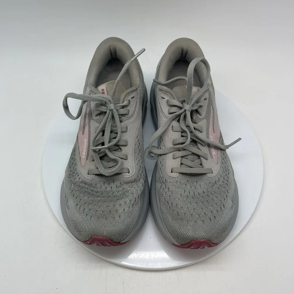 Brooks Sneakers 7.5 Womens Adrenaline GTS 24 1204261B019 Gray Running Gym Shoes